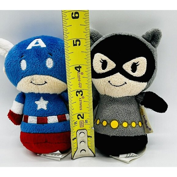 Hallmark Itty Bittys Cat Woman Captain America Plush Lot of 2 Stuffed DC Comics - Picture 8 of 8